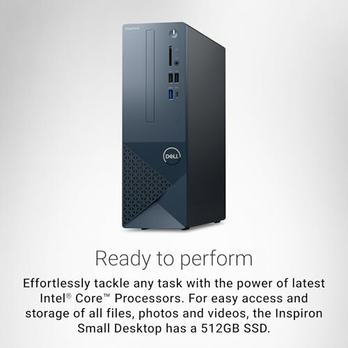 Dell Inspiron small desktop with Intel Core processors and 512GB SSD.